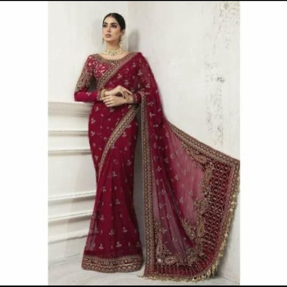 Maria b bridal collection saree